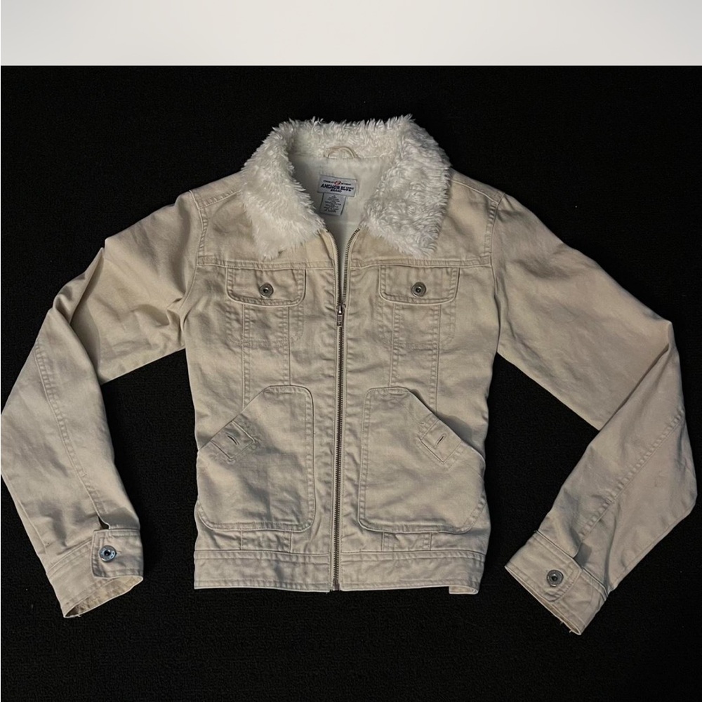 Anchor Blue Cream Fleece Jacket